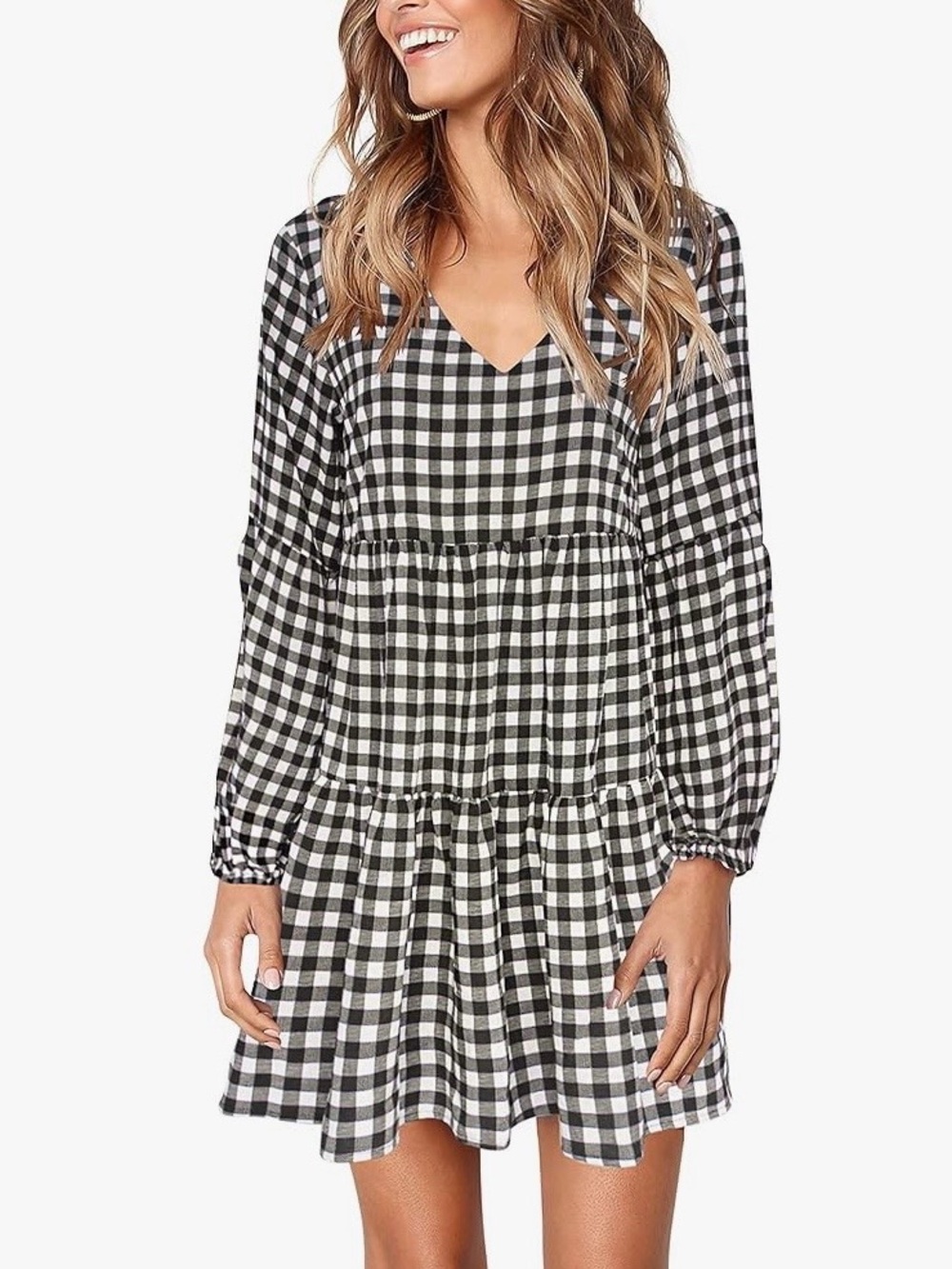 Black and White Gingham Dress